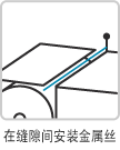 在缝隙间安装金属丝 在缝隙间安装金属丝